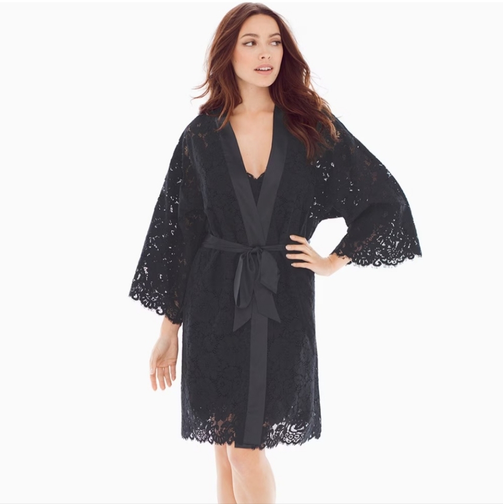 Soma Black Lace Robe